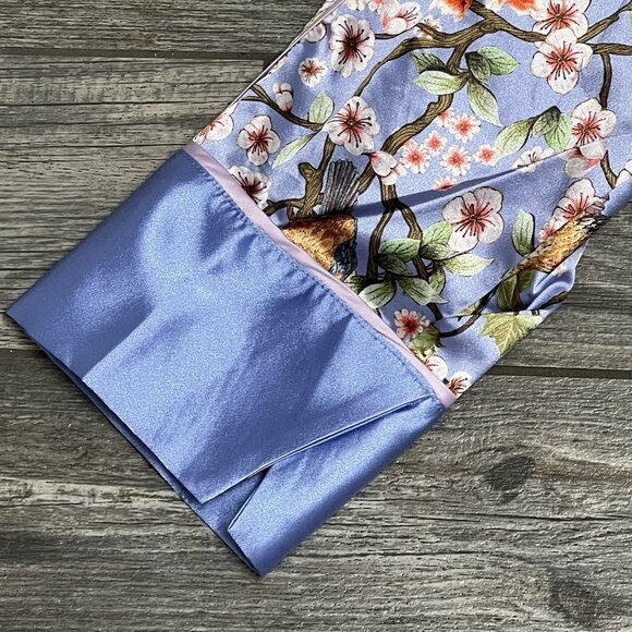 NWT $248 HAH X Free People Haht Satin Eco Pajama Set XL Violet Queen Fisher - Picture 6 of 16